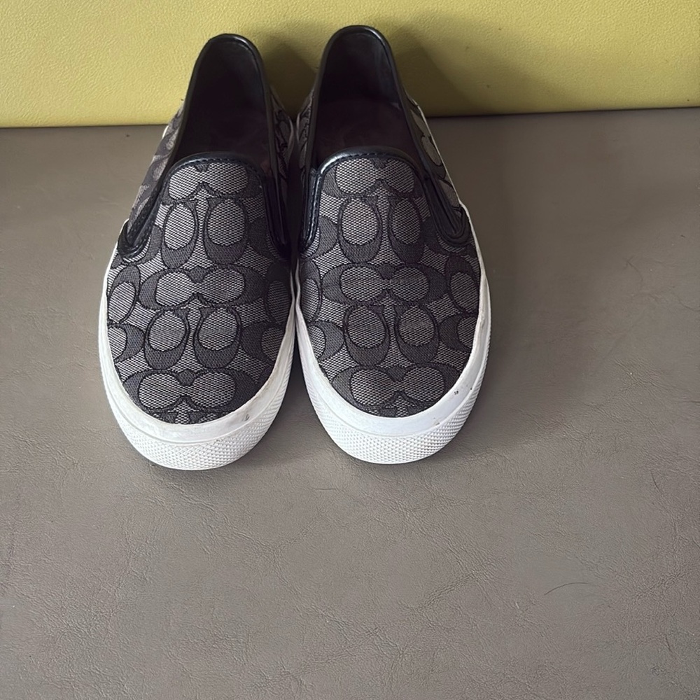 COACH Black Slip-On Shoes
